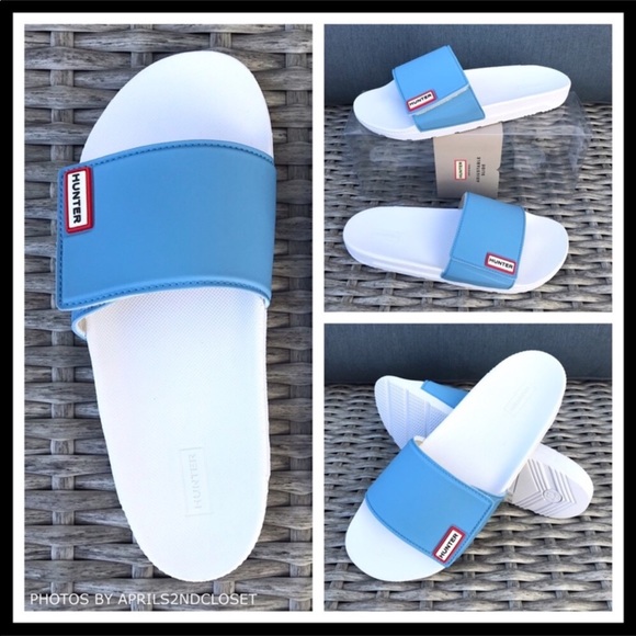 HUNTER SLIDES SANDALS SPORT FLATS SLIP ONS - Picture 4 of 8